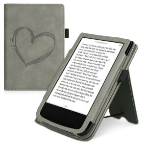 kwmobile PocketBook Touch Lux 5 / Touch Lux 4 / Touch HD 3 Case, Eco Leather, Grey, 54817.04 131480606 - Kwmobile