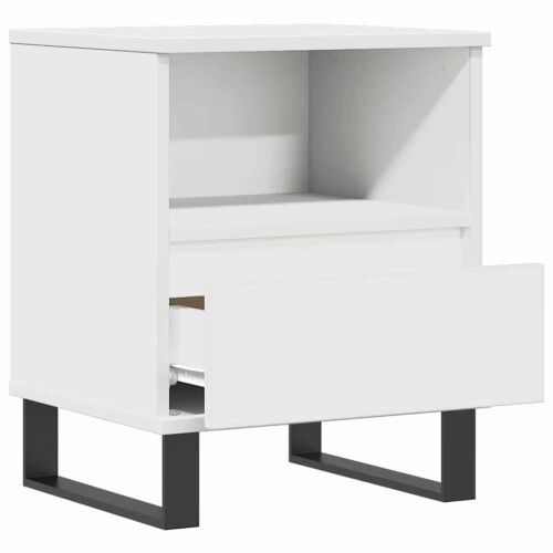 VIDAXL - Fehér Éjjeliszekrény 2 db - Fiókkal és Polccal - 40x35x50 cm