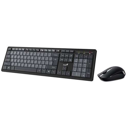 Genius KM-8200 wireless keyboard and mouse combo, black and gray