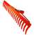 Narančasta metalna grablje s 20 zuba