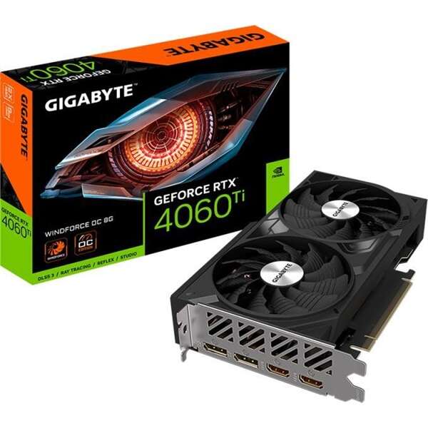 Gigabyte Videókártya - nVidia RTX 4060 Ti Windforce (8192MB, GDDR...