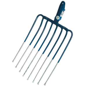 Villa 8-pronged pitchfork, blue and silver, MUTA brand - Garden