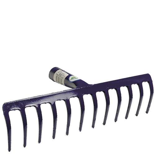 Gereblye 12 fogú MUTA rake, blue, heat-treated steel, 12 teeth, 30 cm long