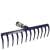 Gereblye 12 fogú MUTA rake, blue, heat-treated steel, 12 teeth, 30 cm long