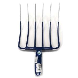 6-pronged pitchfork for silo, blue handle - Garden Tool & Machine