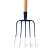 5-prong forged garden fork with wooden handle