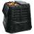 Compostor din plastic negru +230L (260L) cu capac și bază, umplut cu deșeuri organice