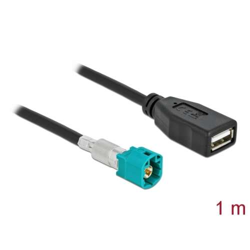 Delock Kábel HSD Z apa - A-típusú USB 2.0 anya 1 m 32518919 - USB kábel