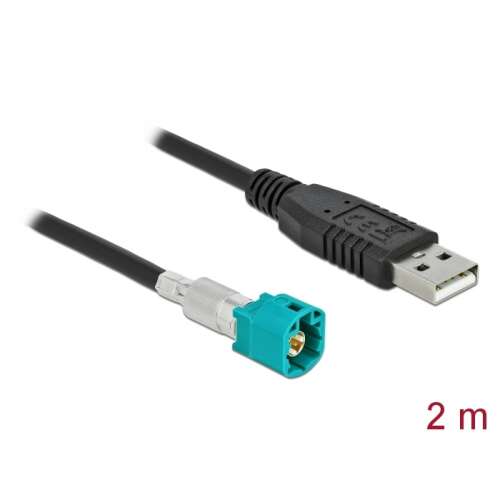 Delock Kábel HSD Z apa - A-típusú USB 2.0 apa 2 m 99188552 - USB kábel