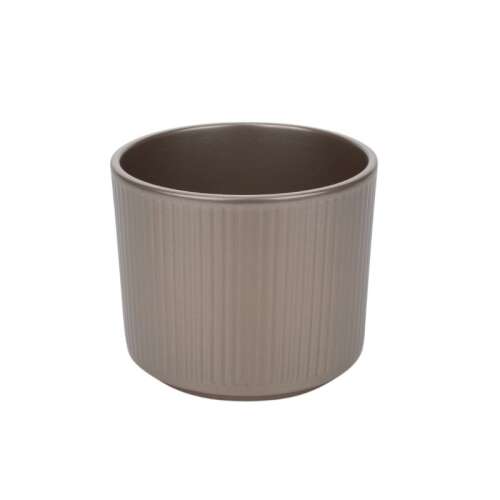 Stripes 16cm pezsgőszínű kerámia virágcserép 