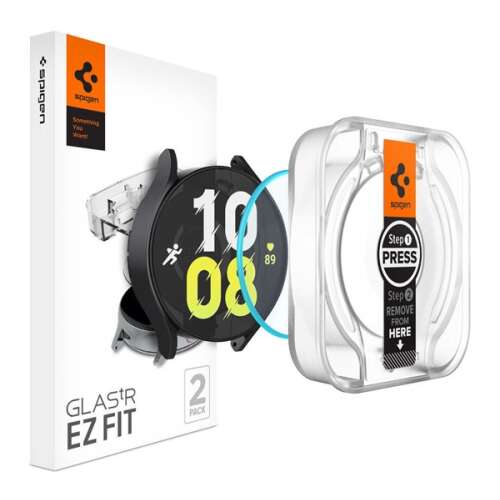 2 db Spigen EZ FIT edzett üveg kijelzővédő a Samsung Galaxy Watch 6 44mm-hez - Okosóra kijelzővédő fólia