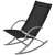 vidaXL fekete textilén hintaszék kertbe, ferde nézet
