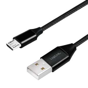 Logilink USB 2.0 cable, USB-A to Micro-USB, 0.3m, black - Logilink USB Cable