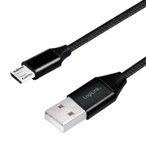 Logilink USB 2.0 cable, USB-A to Micro-USB, 0.3m, black
