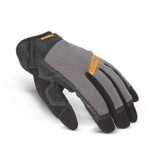 Handy cut-proof work gloves, size L, grey and black, with touchscreen fingertips - Work gloves