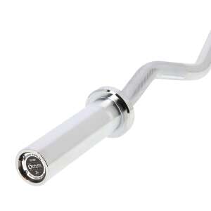 HMS Premium Olimpiai Francia rúd, 50mm, krómozott acél, recézett markolat, 28mm markolat átmérő, 1200mm hossz, 160kg maximális terhelés - HMS