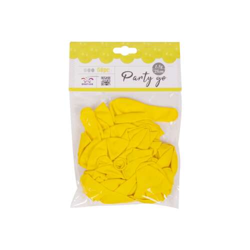 50 darabos sárga lufi csomag, 25cm, Party go márka
