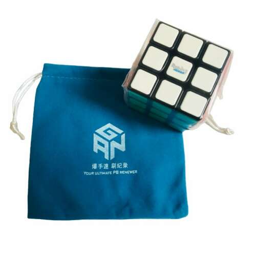 GAN és Rubik's Speed csempés 3x3-as versenykocka speedcube profi rubik kocka + ajándék Gan kockatartó szütyő
