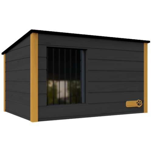 Chill izolirana kućica za pse s ravnim krovom XXL #grafit-ariš 77428286