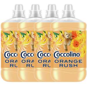 4 pack Coccolino Orange Rush Fabric Softener, 4 x 1700ml - Liquid fabric softener