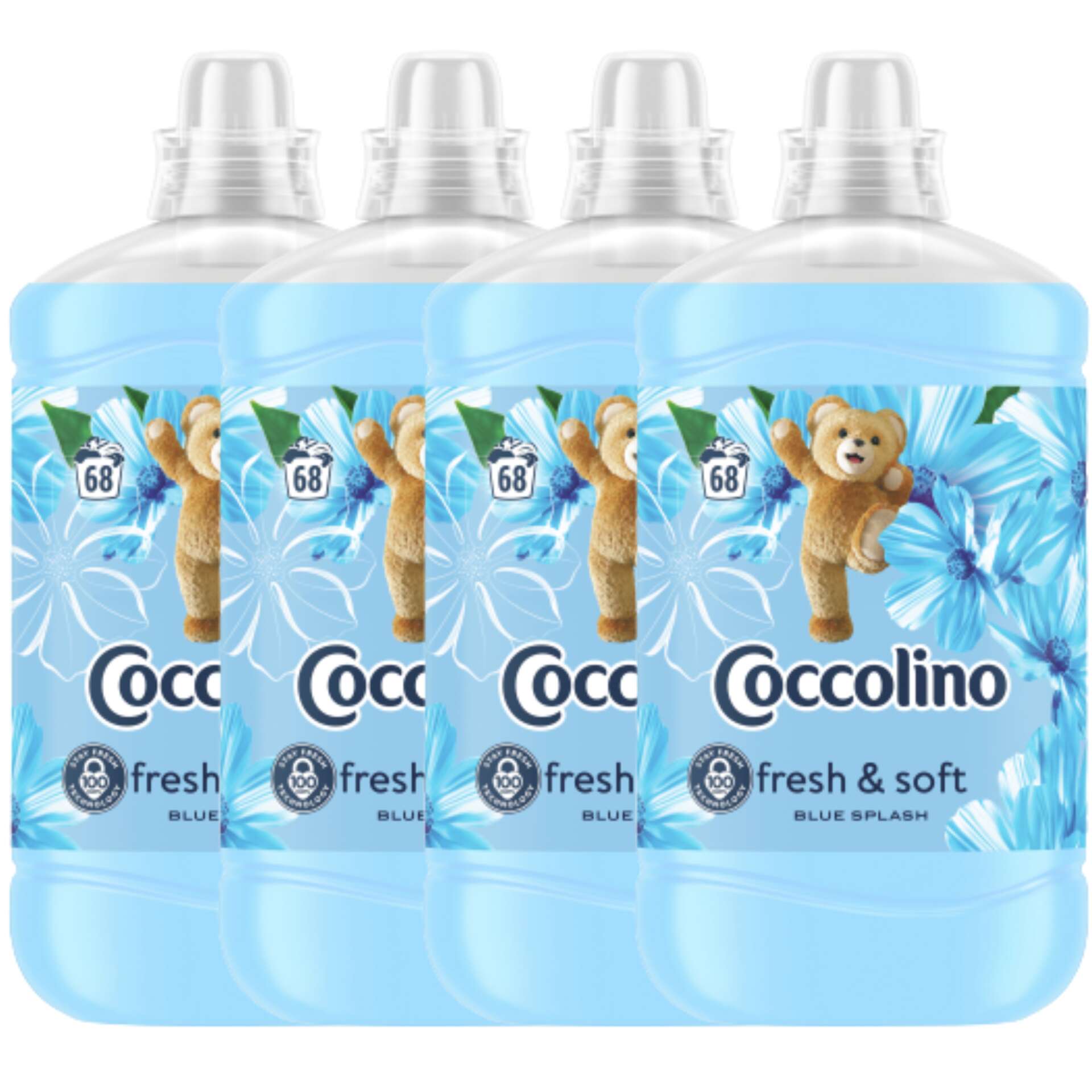 E-shop Coccolino Blue Splash oplachovací koncentrát 272 umývaní 4x1700ml