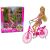 Kaibibi Puppe auf rosa Fahrrad, Puppen- und Fahrrad-Spielset
