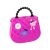 Közelkép a Cool Collection rózsaszín játék kézitáskáról hajdíszítő kiegészítők számára