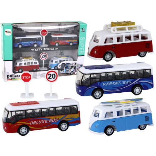 Lakóautóbuszok dörzshajtással 1:87 4 db 16324 146087230