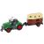 RC Traktor Pótkocsival - 1:24 Zöld Távirányítós Traktor Állatszállító Pótkocsival