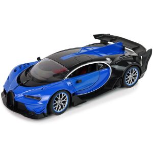 Bugatti Chiron Diaľkovo ovládané auto 1:12 Mierka, modrá a čierna - Nonbrand Vozidlo na diaľkové ovládanie