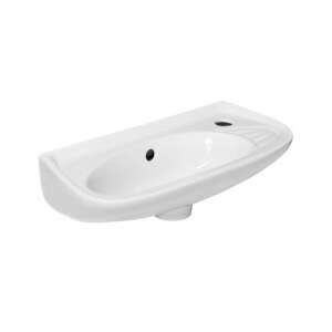 ELF Slim ceramiczna umywalka ścienna, 51x25 cm, widok pod kątem - Umywalka