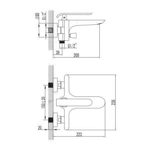 Rundo Badewannenarmatur 77461855 - Wellis