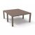 Julie double plastic garden table cappuccino 77464403