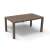 Julie double plastic garden table cappuccino, single table, 147.5cm long
