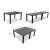 Julie double plastic garden table cappuccino, dimensions, 3 configurations