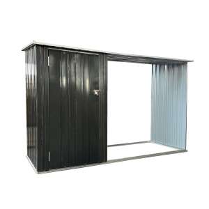 Leziter ST-002 Fargo schowek ogrodowy, 249x160x103 cm, metalowy, czarny, z drzwiami - Przechowywanie w ogrodzie