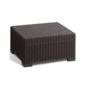 Allibert California dunkelbrauner Gartentisch, Outdoor-Couchtisch - Gartenmöbel