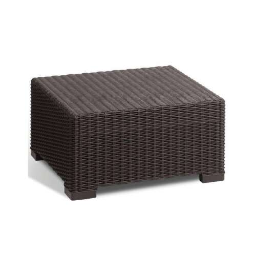 Stolik ogrodowy Allibert California ciemnobrązowy, stolik kawowy na zewnątrz