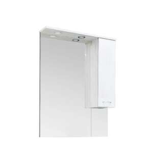 Dulap de baie Vanessa 75 cu oglindă și iluminare LED, alb - Mobilier de baie