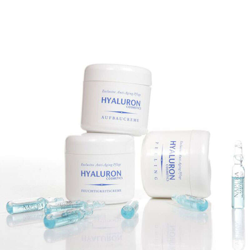 Súprava krémov Hyaluron, 1 125 ml exfoliátor, 1 125 ml denný hydratačný krém, 1 125 ml nočný krém