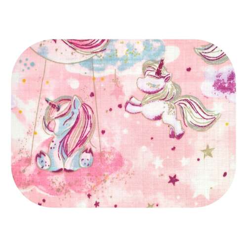 Kvalitná textilná plienka LittleONE by Pepita - Unicorn #pink (L027)