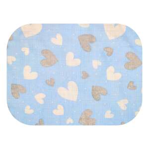Kvalitná textilná plienka LittleONE by Pepita - Srdce #modro-biela (L029)