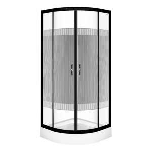 Xenia Duo Black 90 Íves zuhanykabin zuhanytálcával 77472637 - Kerra