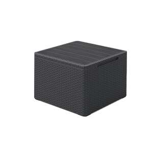 Stół ogrodowy Claire z pojemnikiem na poduszki, grafitowy - Stół ogrodowy