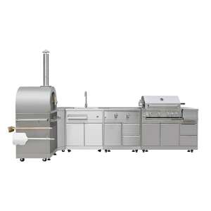 Wellis Coyote 6 részes kerti konyha kompozíció (pizzasütő, sarok szekrény, mosogató szekrény, BBQ szekrény, BBQ sütő, gáztűzhely) 77481315 - Otthon & Kert