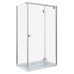 Clyde aszimmetrikus szögletes zuhanykabin Easy Clean bevonattal 120x90x200 cm 77481320 - Wellis