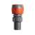 Lux 1/2 inch quick connector, grey and orange, with stop button