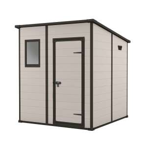 Manor 6x6 bézs műanyag kerti ház, kültéri tároló, szerszámok, eszközök - Kerti bútor