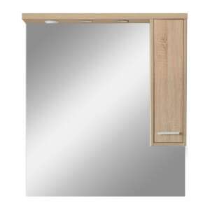Dulap cu oglindă Nerva 85 cm Sonoma Oak cu spațiu de depozitare - Mobilier de baie