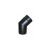 Thick wall elbow 180/45 mm #black 40156539